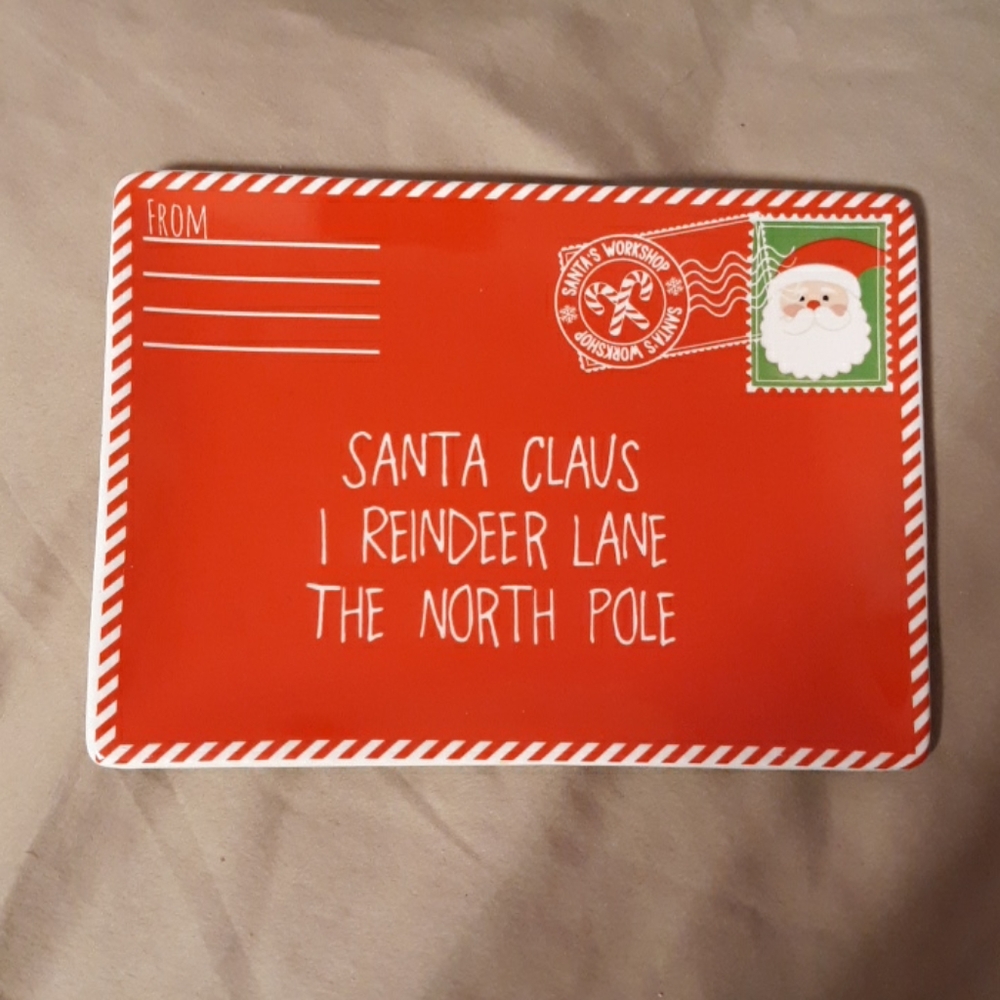 dei Letter to Santa plate